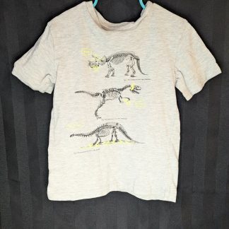 George Grey Dinosaur Skeletons Short Sleeve Shirt