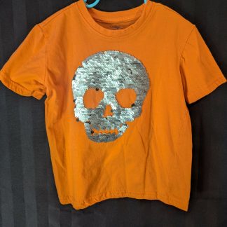 George Orange Skull Short Sleeve Shirt