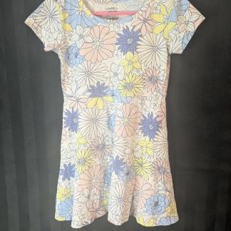 Pink Flower Short Sleeve Dress