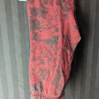 George Red with Black Smoke Design Joggers